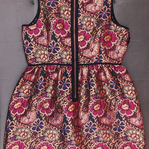 Eyeshadow Metallic Floral A-Line Dress (RIPPED SEAM-SEE DESCRIPTION) - Picture 3 of 11